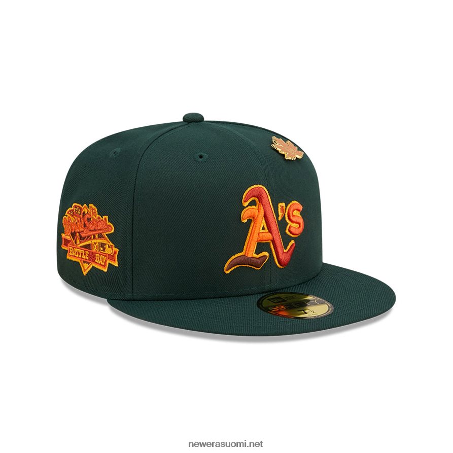 New Eraoakland athletics vehreä tummanvihreä 59fifty istuva lippis4V266L1309