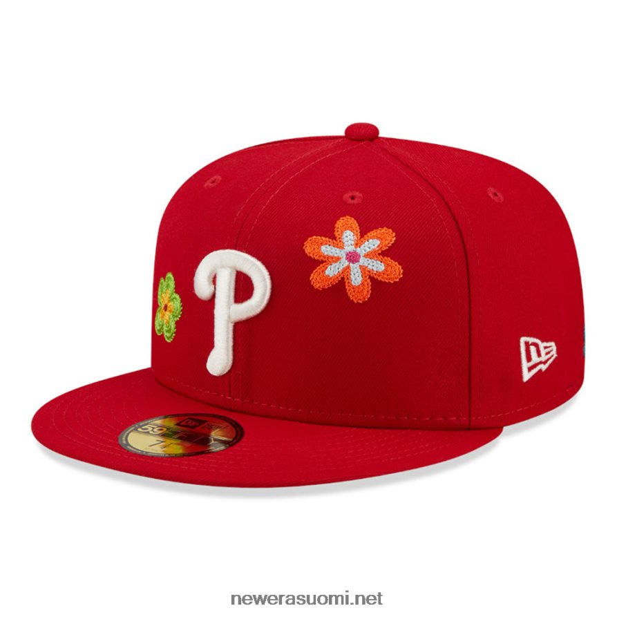 New Eraphiladelphia phillies mlb kukka punainen 59fifty varustettu lippis4V266L1137