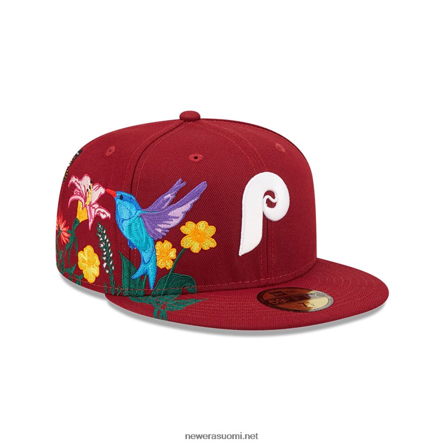 New Eraphiladelphia phillies mlb kukkiva tummanpunainen 59fifty istuva lippis4V266L404