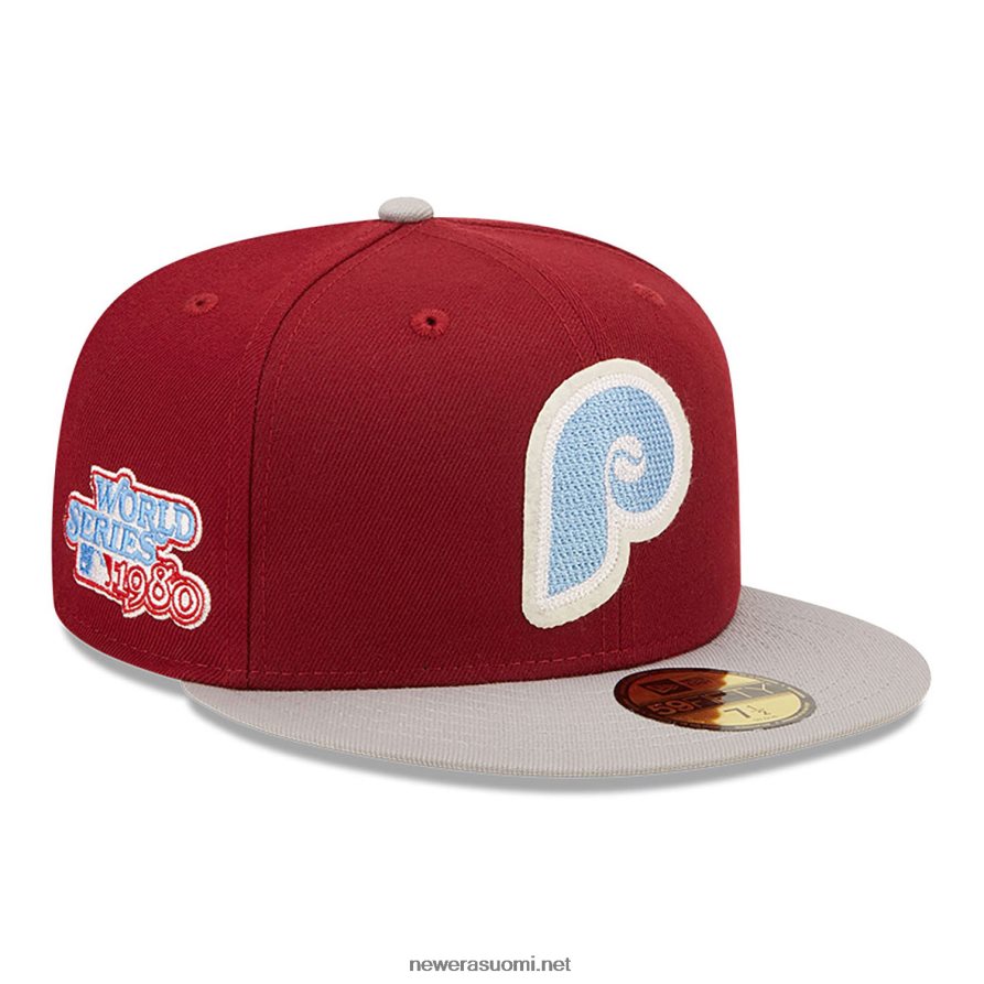 New Eraphiladelphia phillies ne letterman tummanpunainen 59fifty istuva lippalakki4V266L525