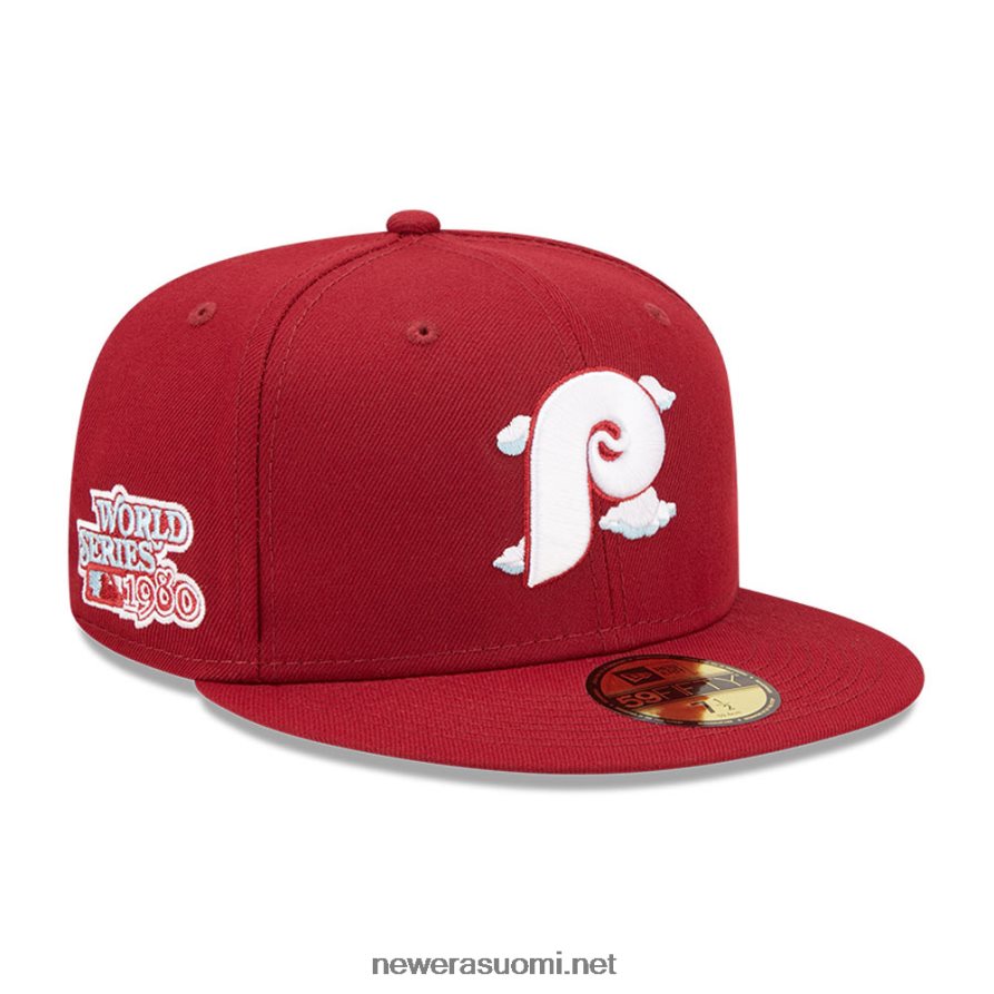 New Eraphiladelphia phillies sarjakuvapilvi tummanpunainen 59fifty varustettu lippalakki4V266L116