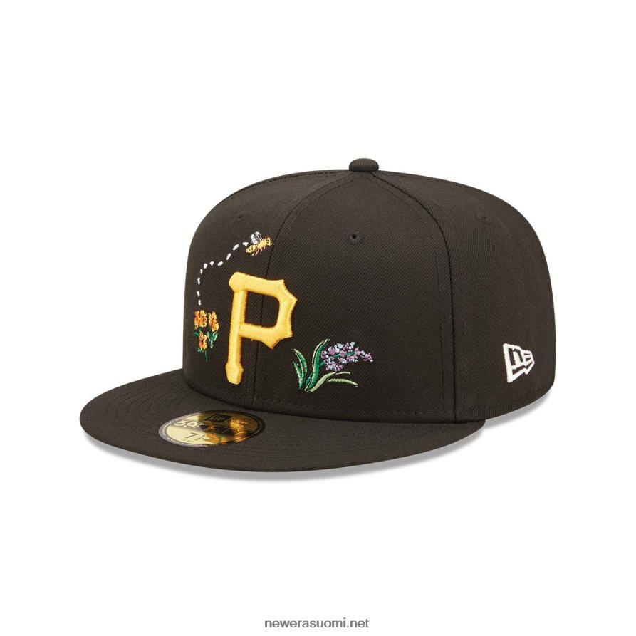 New Erapittsburgh pirates akvarelli kukka musta 59fifty cap4V266L895