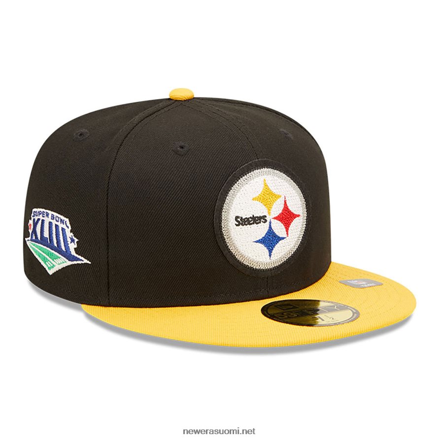 New Erapittsburgh steelers ne letterman musta 59fifty varustettu korkki4V266L590