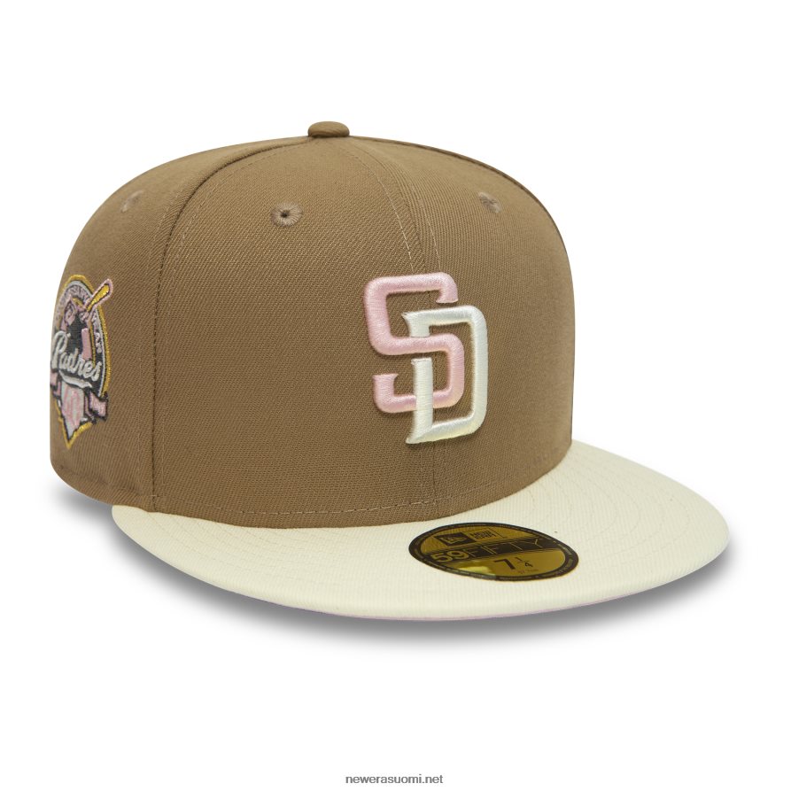 New Erasan diego padres 40-vuotisjuhla khaki 59fifty varustettu lippalakki4V266L1345