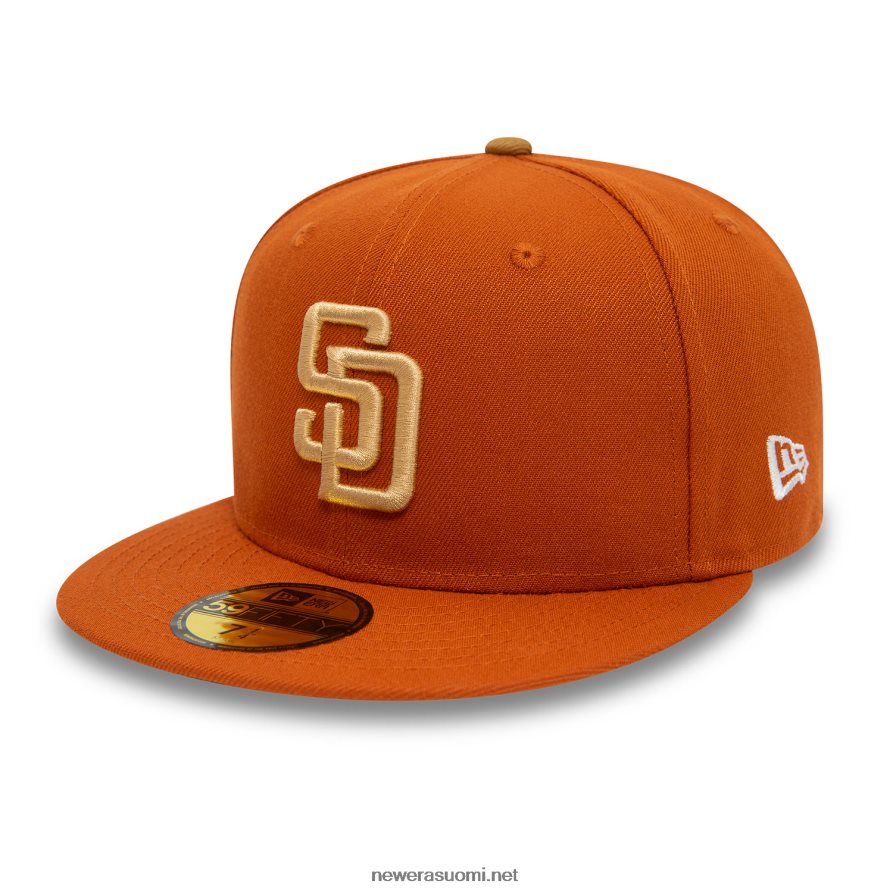 New Erasan diego padres ruska oranssi 59fifty varustettu lippalakki4V266L575