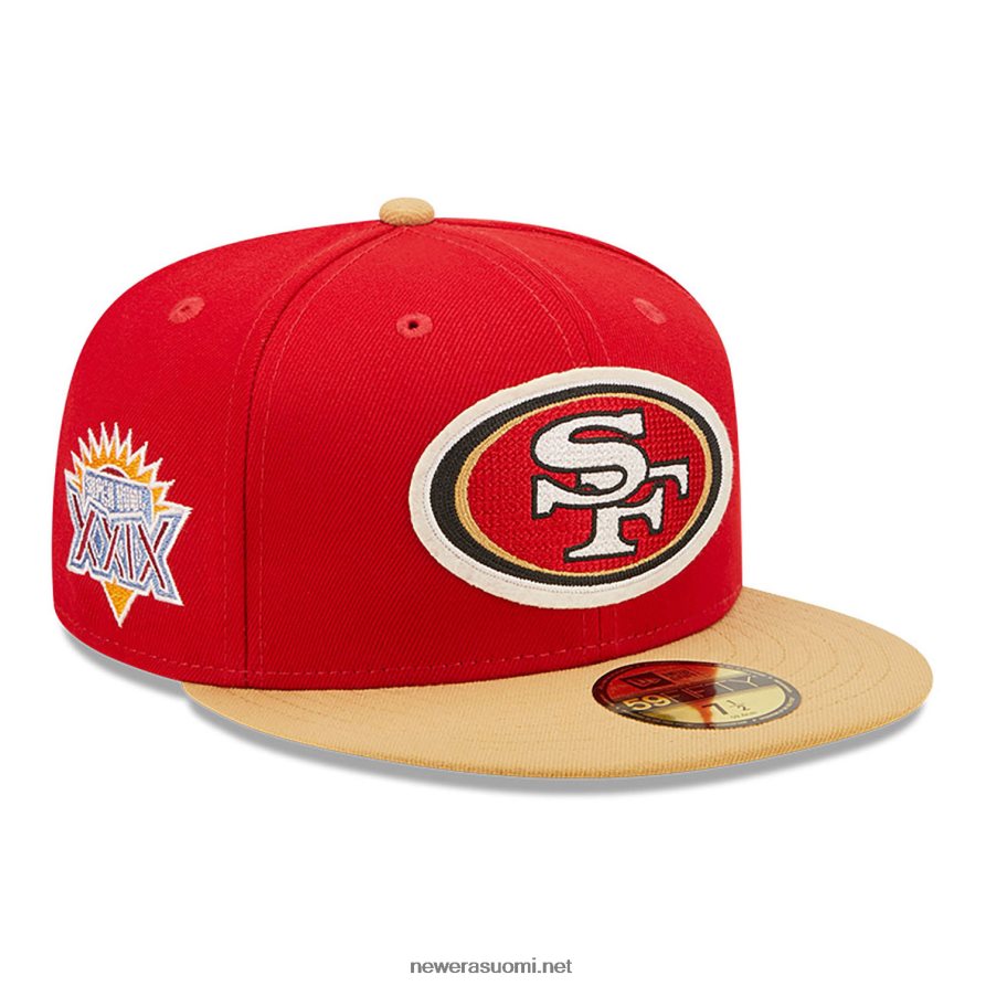 New Erasan francisco 49ers ne letterman punainen 59fifty varustettu lippalakki4V266L707