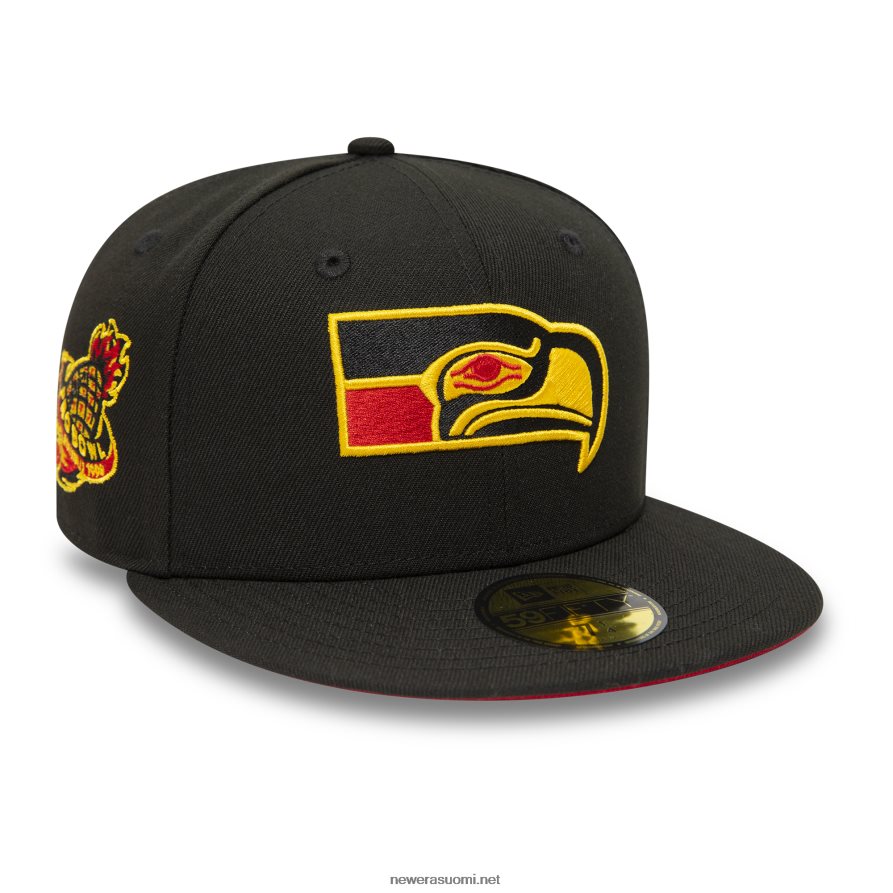 New Eraseattle seahawks musta 59fifty varustettu lippalakki4V266L652