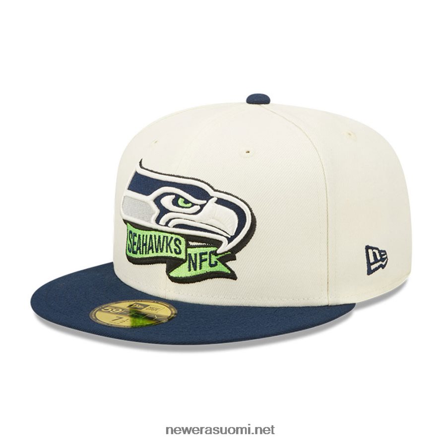 New Eraseattle seahawksnfl sideline 2022 valkoinen 59fifty varustettu lippis4V266L492