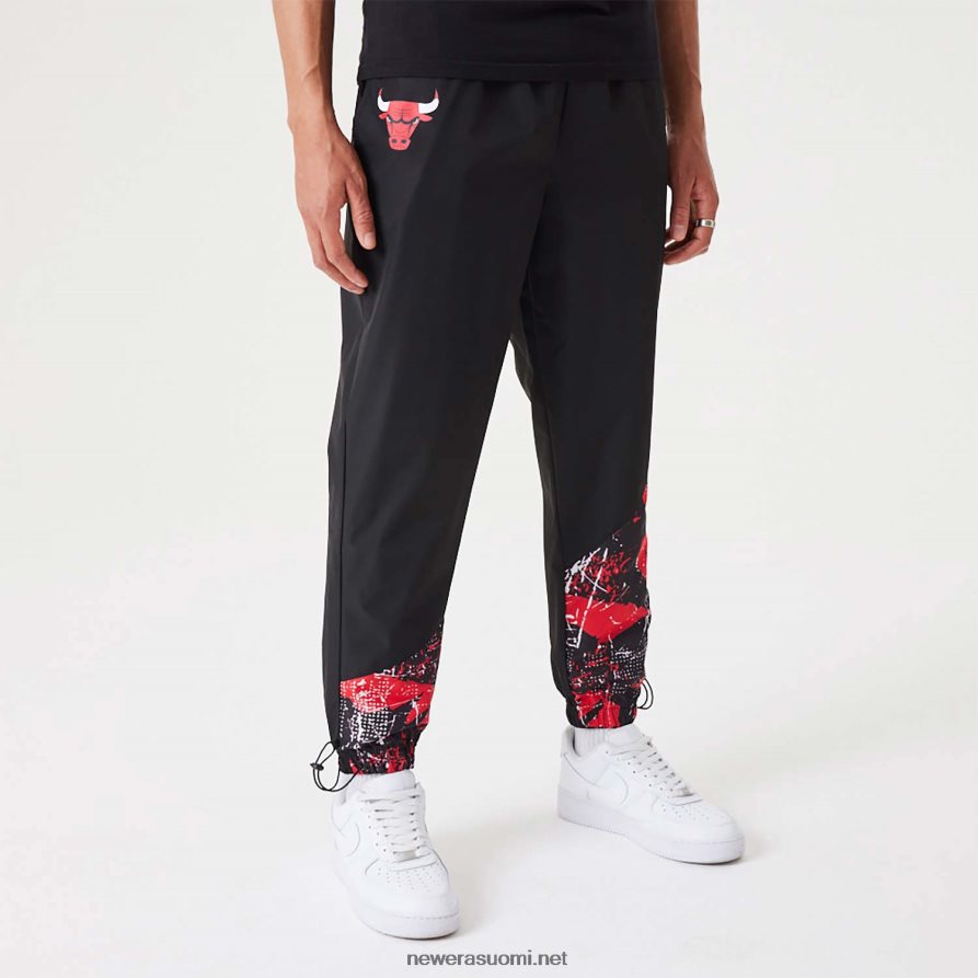 New Erachicago bulls nba koko print paneeli musta joggers4V266L2593