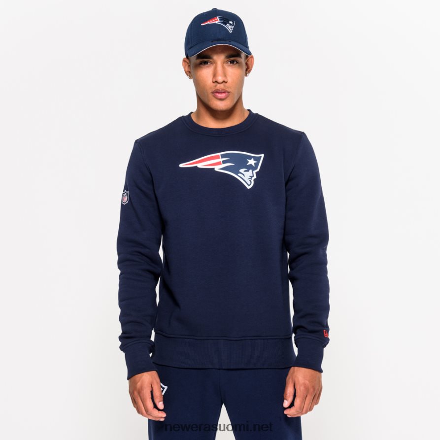 New Eranew england patriots joukkueen logo sininen pyöreä kaulapaita4V266L2685