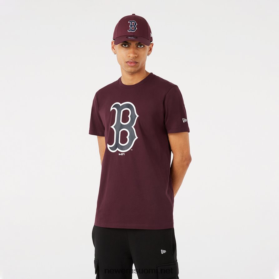 New Eraboston red sox team logo maroon t-paita4V266L2895