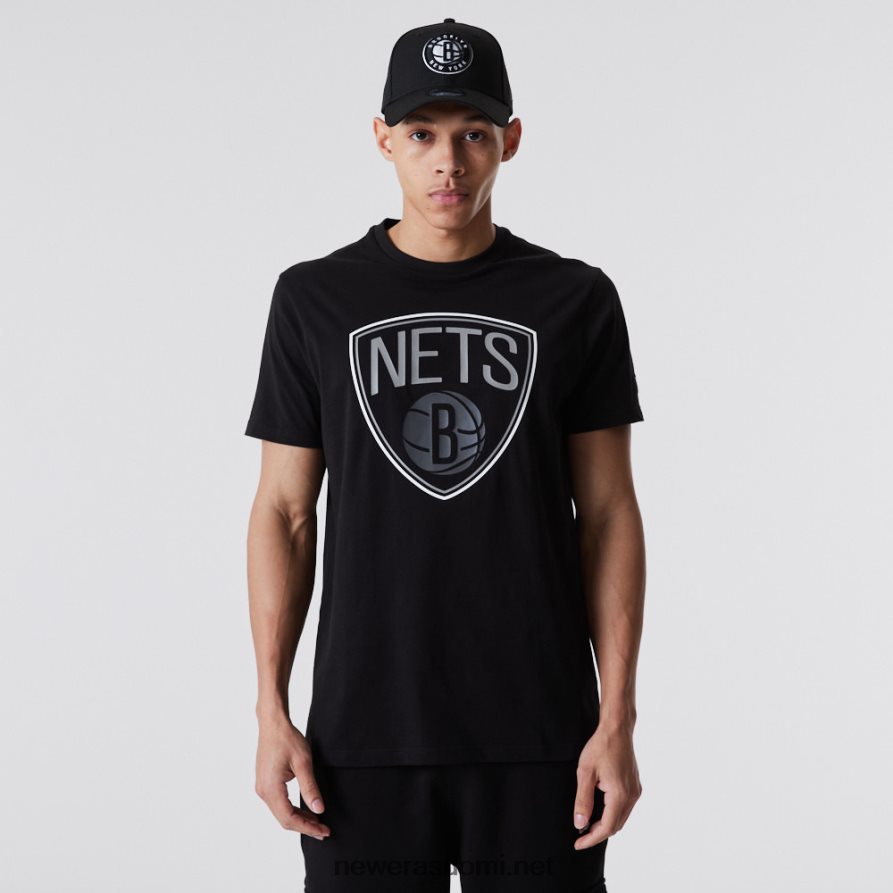 New Erabrooklyn nets nba outline logo musta t-paita4V266L3124