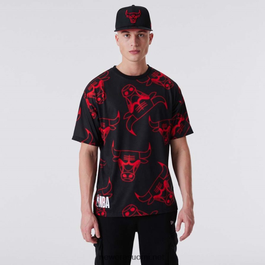 New Erachicago bulls all over print neon musta t-paita4V266L2889