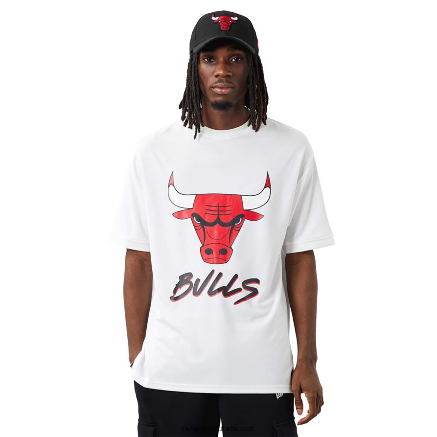 New Erachicago bulls nba script valkoinen t-paita4V266L3072