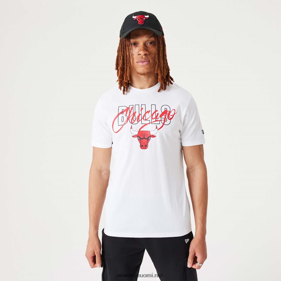 New Erachicago bulls nba script valkoinen t-paita4V266L3135