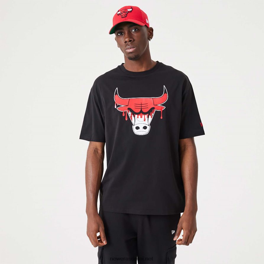 New Erachicago nba drip logo bulls musta t-paita4V266L3110