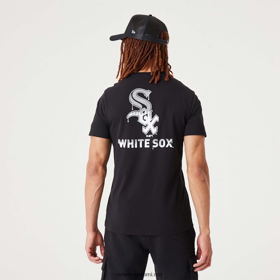 New Erachicago white sox mlb drip logo musta t-paita4V266L3122