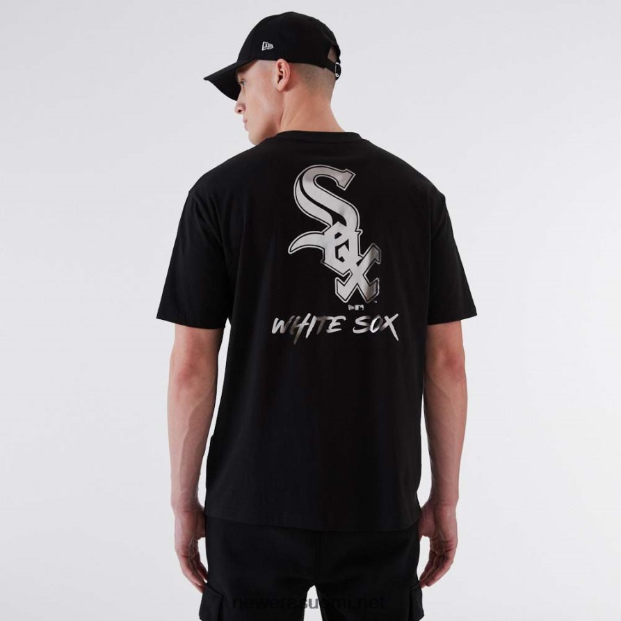 New Erachicago white sox mlb metallinen musta t-paita4V266L2846