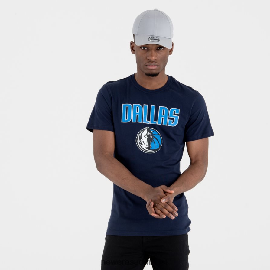 New Eradallas mavericks nba -joukkueen logolla varustettu laivastonsininen t-paita4V266L2982