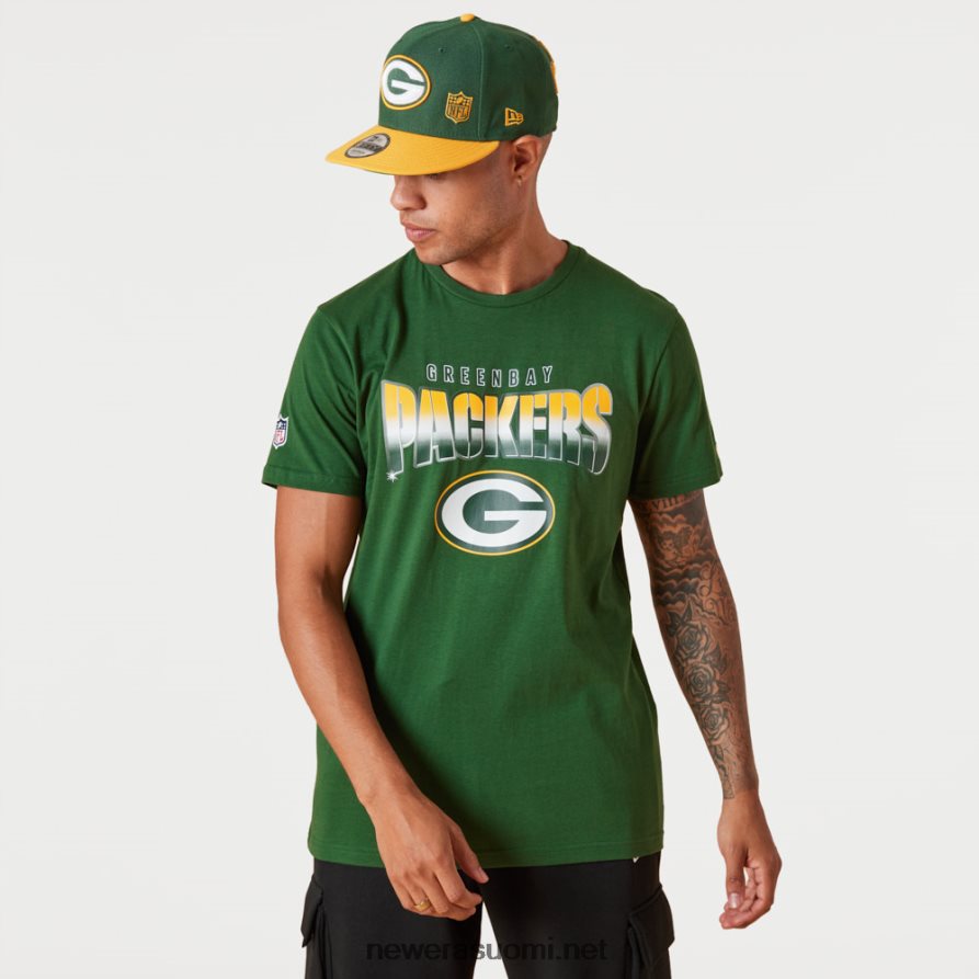 New Eragreen bay packers nfl team fade vihreä t-paita4V266L3034