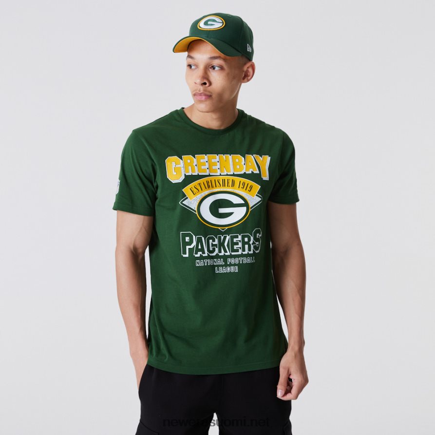 New Eragreen bay packers nfl team wordmark tummanvihreä t-paita4V266L3015