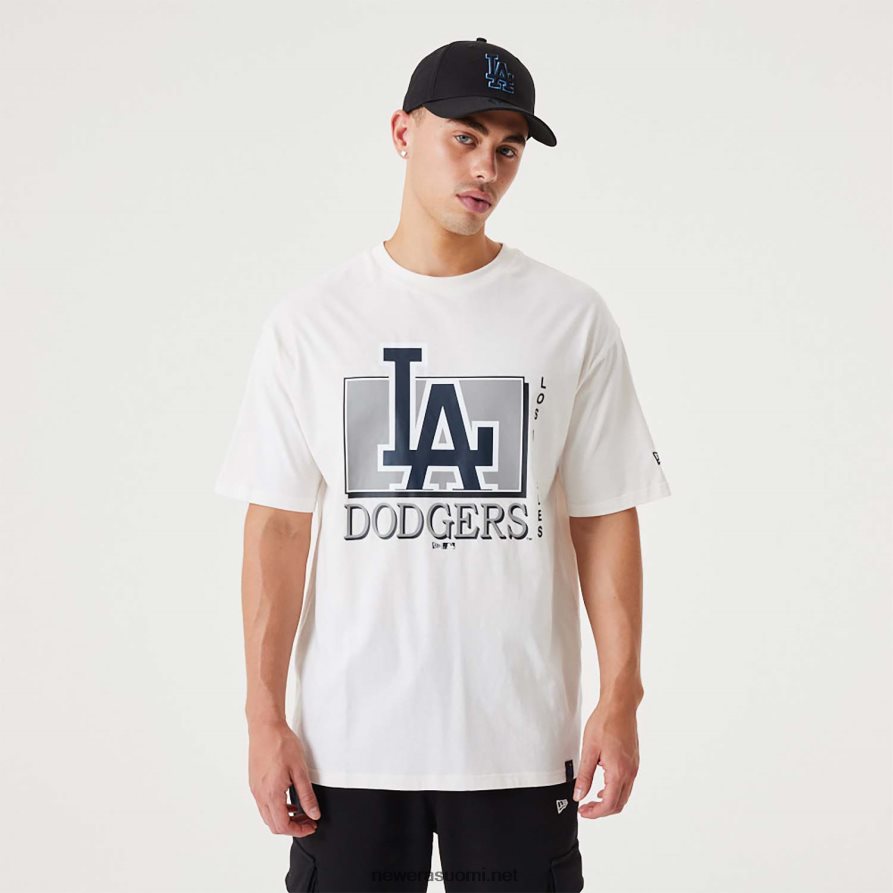 New Erala dodgers mlb team sanamerkki valkoinen ylisuuri t-paita4V266L3178