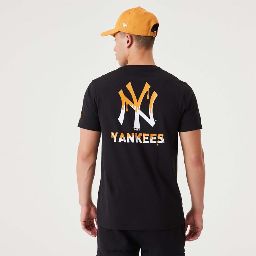 New Eranew york yankees mlb drip logo musta t-paita4V266L3083