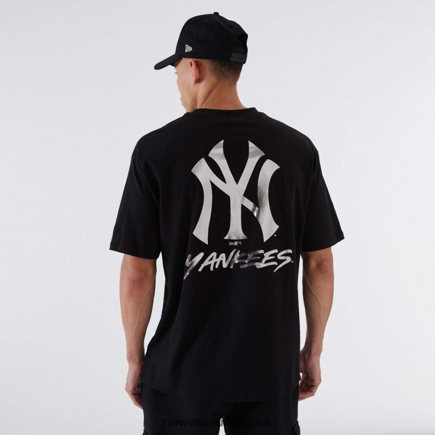 New Eranew york yankees mlb metallinen musta t-paita4V266L2933