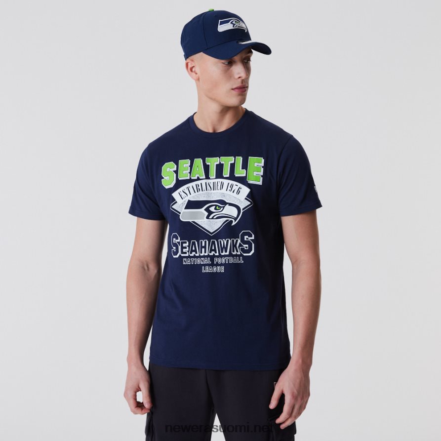 New Eraseattle seahawks nfl team sanamerkki tummansininen t-paita4V266L3057