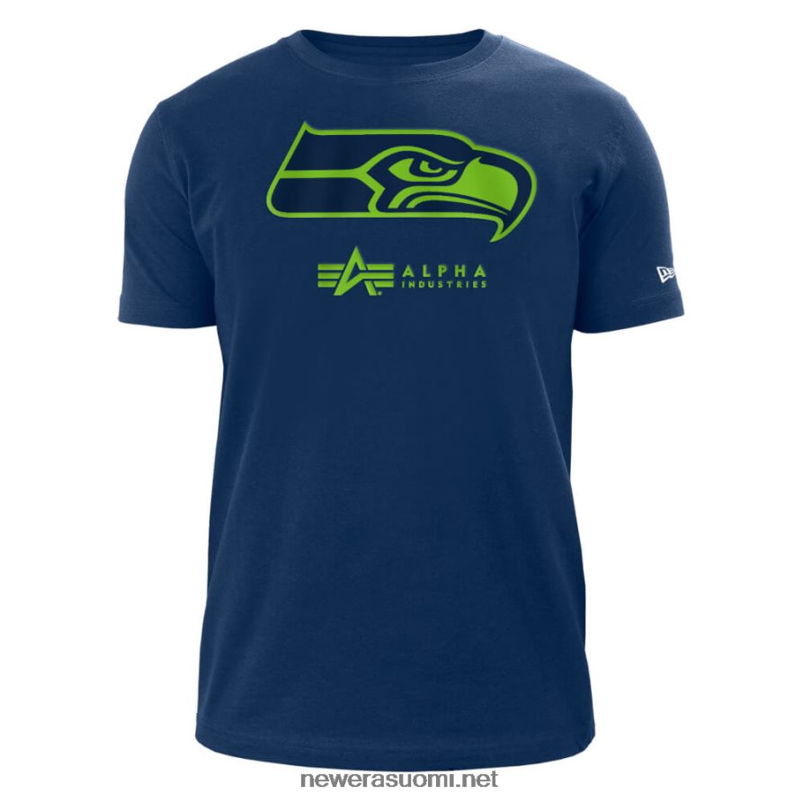 New Eraseattle seahawks x alpha industries laivastonsininen t-paita4V266L3017