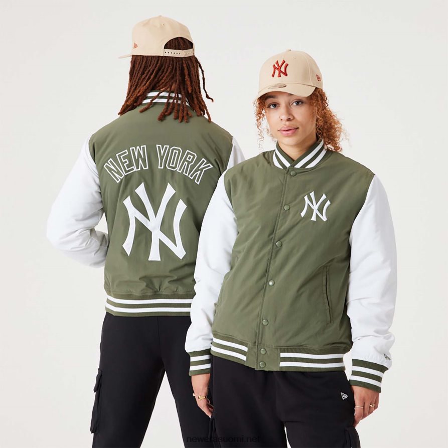 New Eranew york yankees mlb -joukkueen logo keskivihreä bomber-takki4V266L2565